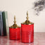 Red decorative jar