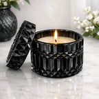 Dimmond Cut Glass Jar
