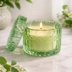 Dimmond Cut Glass Jar
