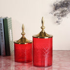 Red decorative jar