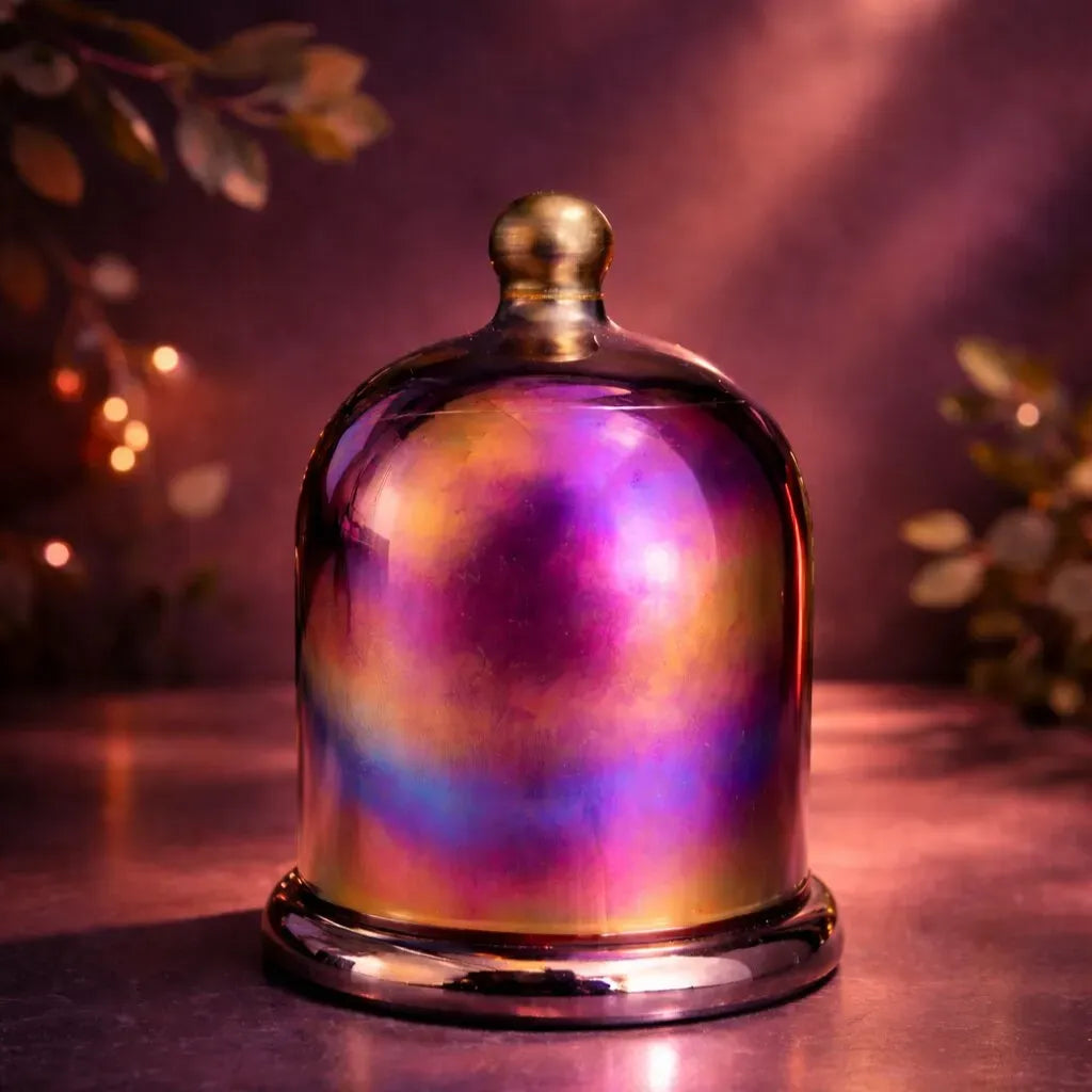 Pearlescent Decorative Glass Bell Jar