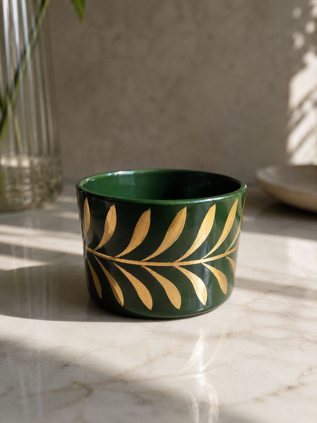 Luxury Green Hand Paintes Murphy Cup Main image
