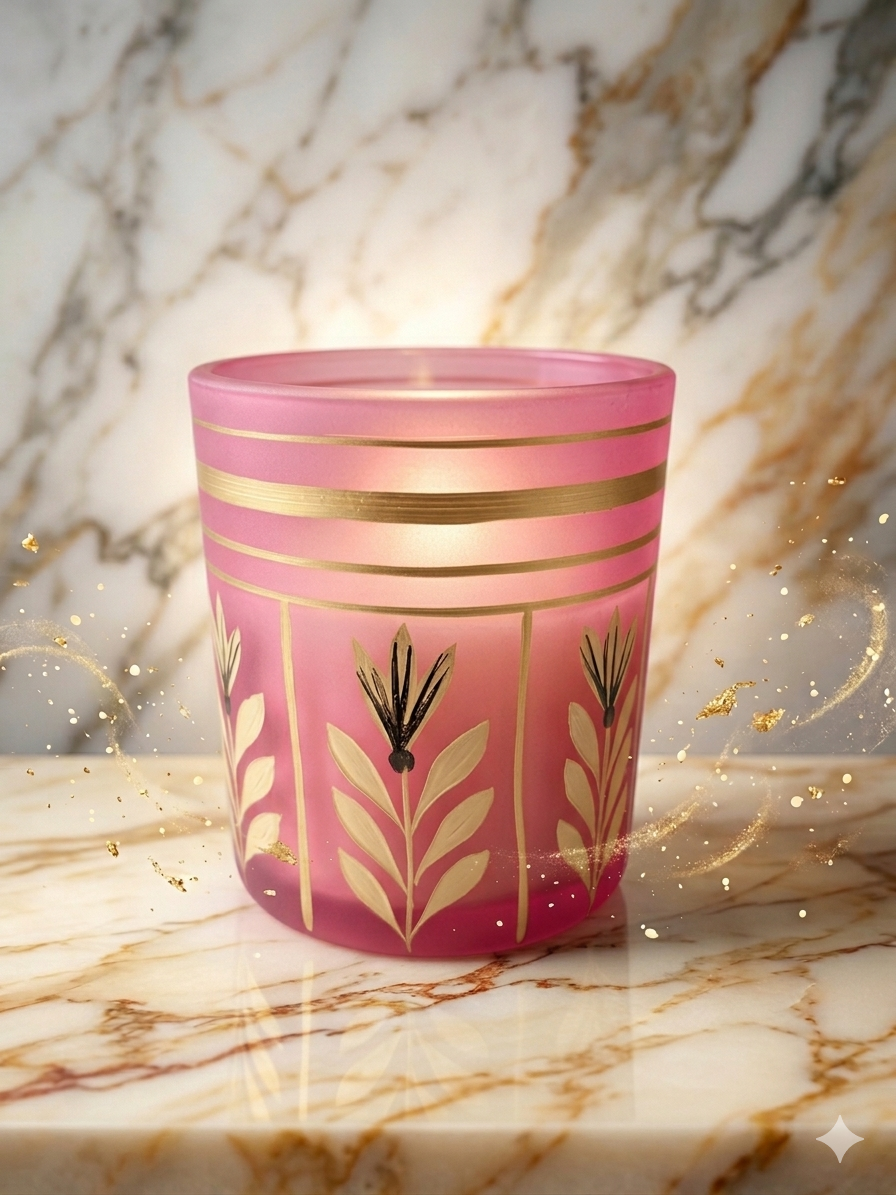 Luxury Mate Finish Pink Glass Main image