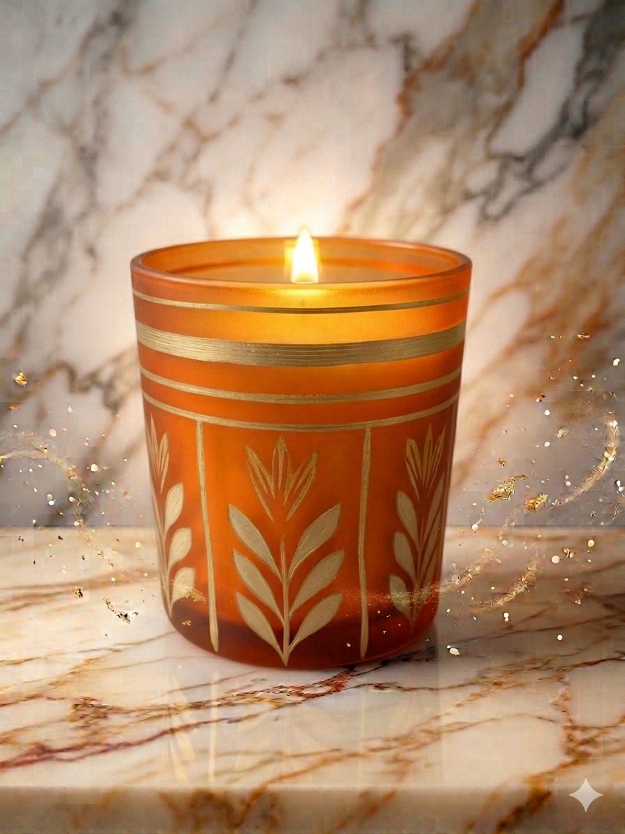 Luxury Mate Finish Orange Glass Main image