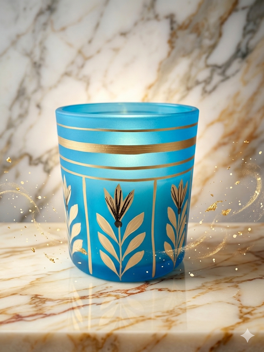 Luxury sky blue Mate finish Glass Secondary image