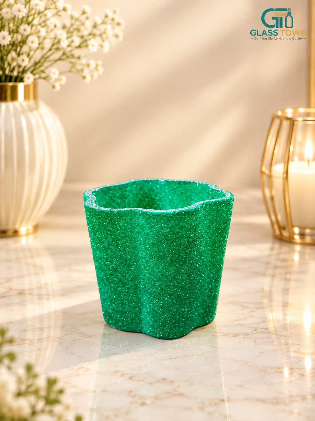 Velvet Glass Candle Holder 80 ML