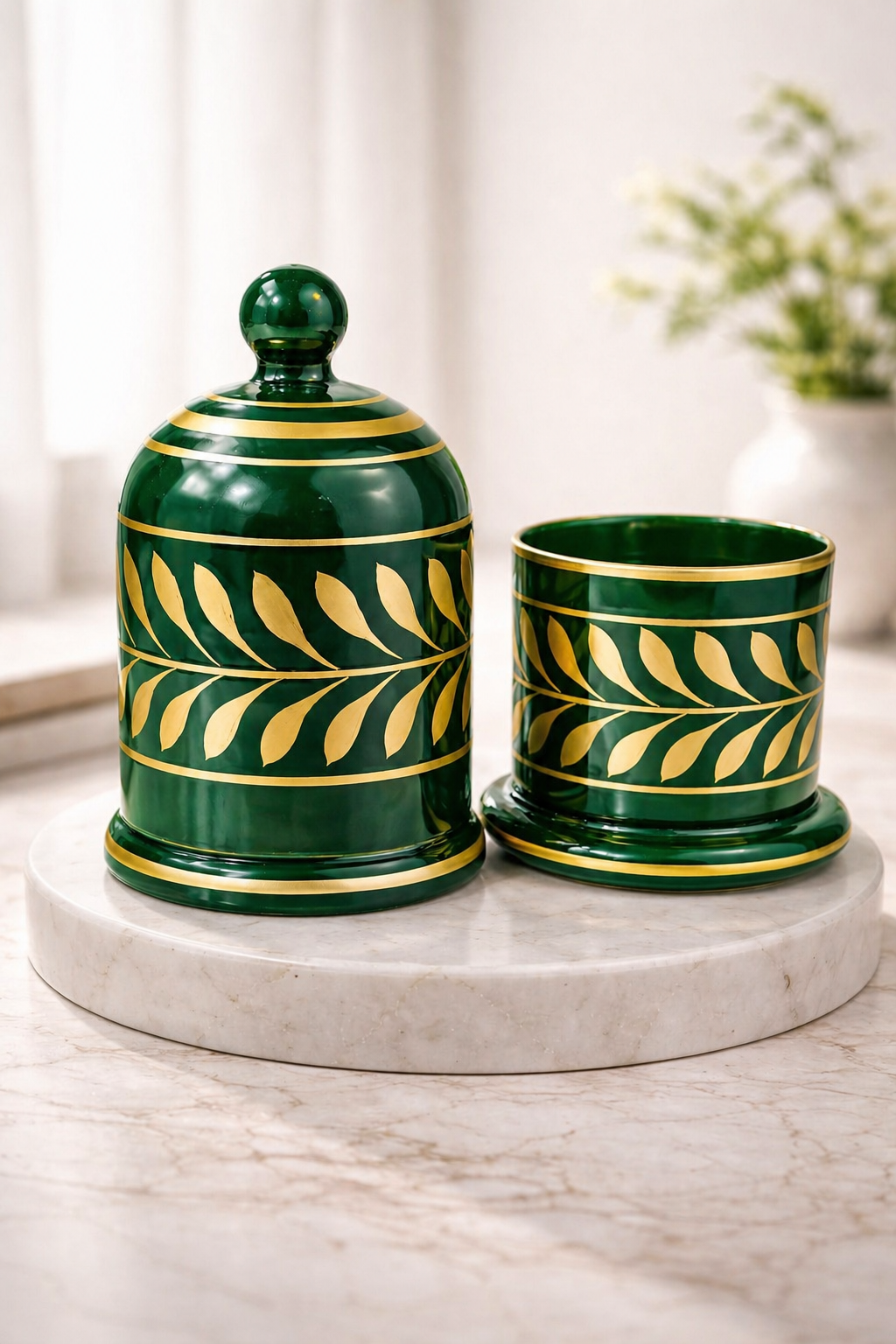 Hand painted Bell jar