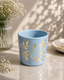 Sky Blue Hand-Painted Votive Candle
