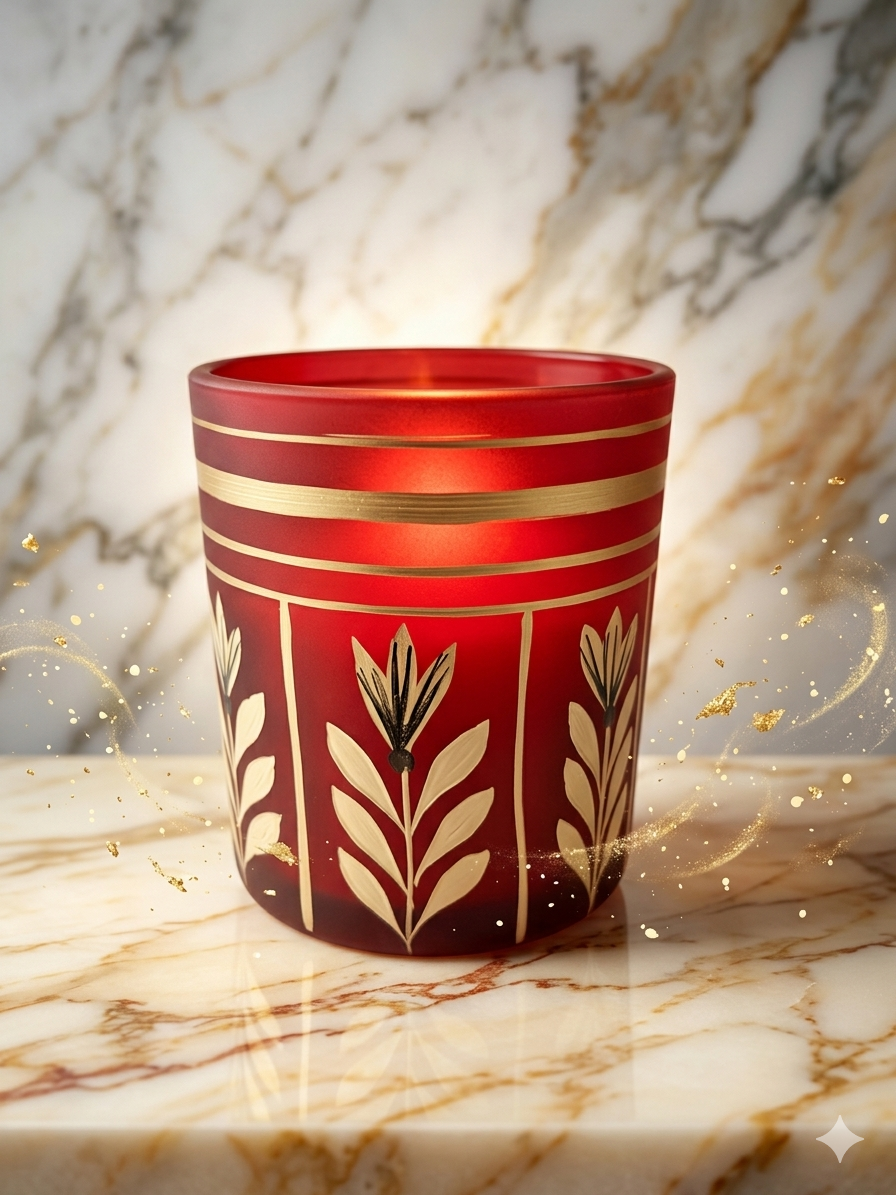 Luxury Mate Finish Red Glass Secondary image
