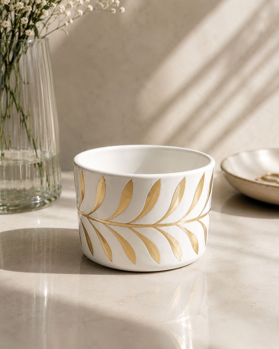 Luxury White Hand Painted Murphy Cup Secondary image