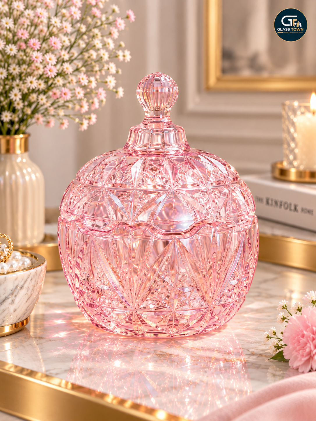 Royal Crystal Cut Glass Candy Jar 250ML Secondary image